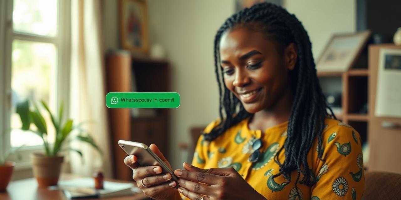 Comerciante a partilhar link de pagamento pelo WhatsApp com cliente