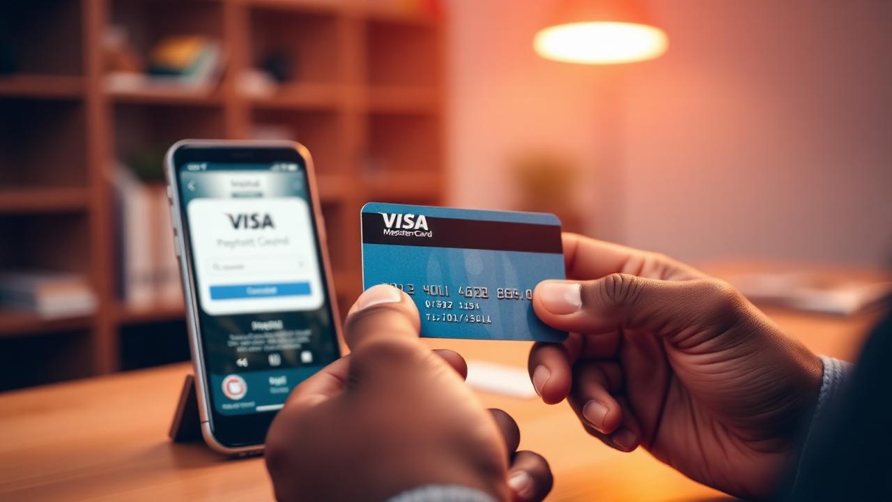 Cliente a introduzir dados de cartão num checkout profissional em Moçambique