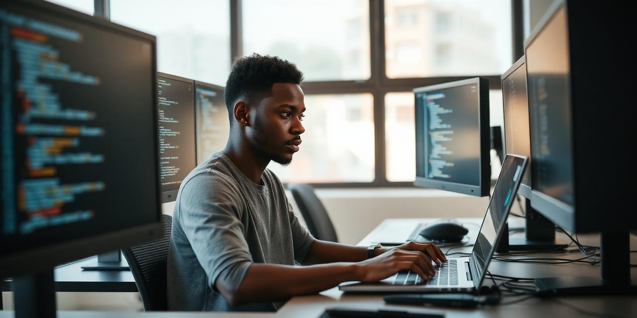 Programador moçambicano a integrar API NetShop em laptop